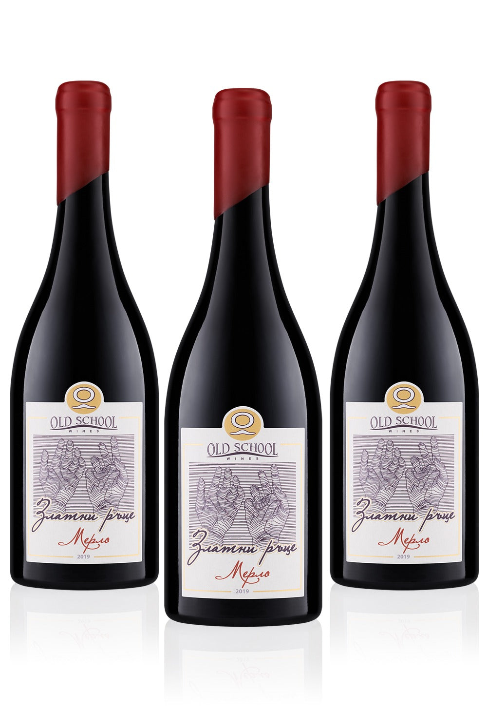 PROMO pack 3 bottles Golden Hands, Merlot 2023